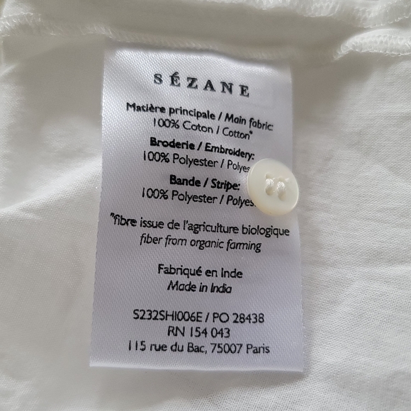 Sezáne Rym Shirt-Ecru - Picture 10 of 10